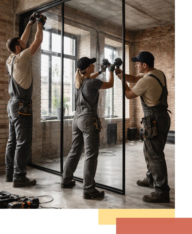 Стеклянные перегородки лофт — изготовление и монтаж в Белореченске