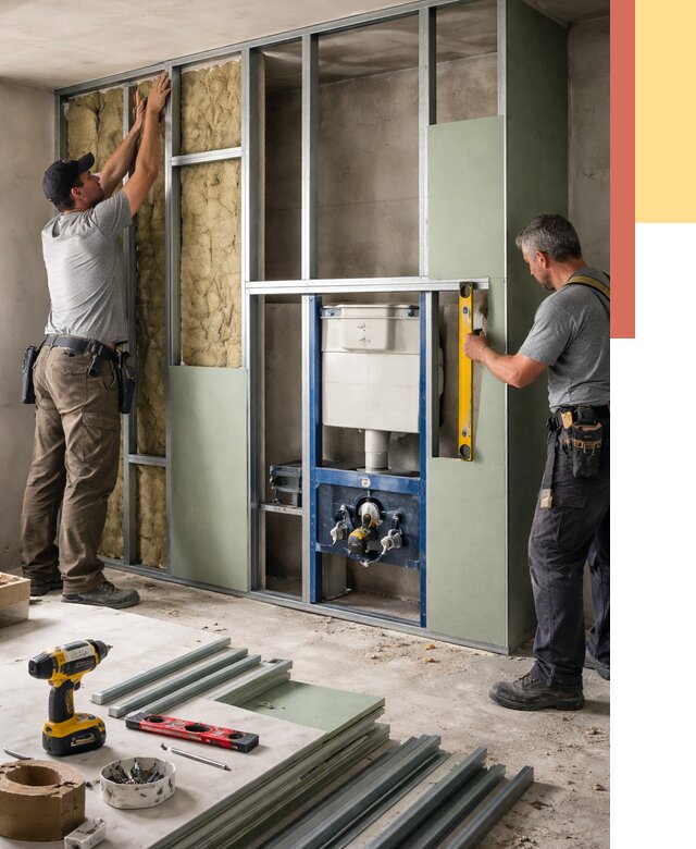 Установка сантехнических перегородок в Белореченске от 8622 руб. | ОТДЕЛОЧНИК-Блч