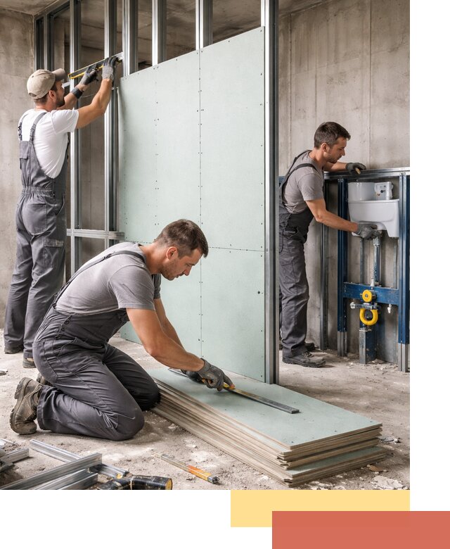 Монтаж и ремонт сантехнических перегородок в Белореченске