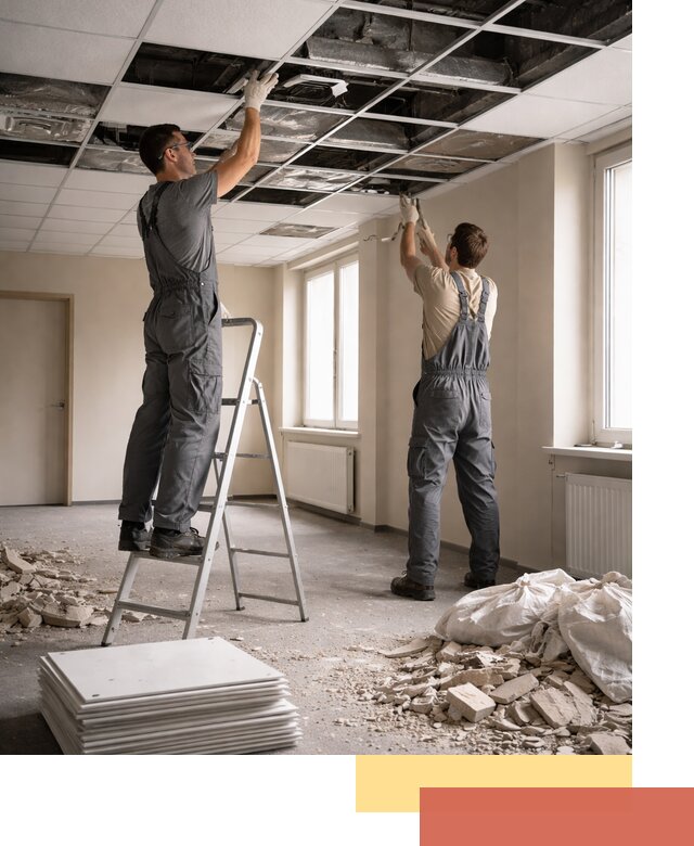 Демонтаж потолков Армстронг профессионально в Белореченске