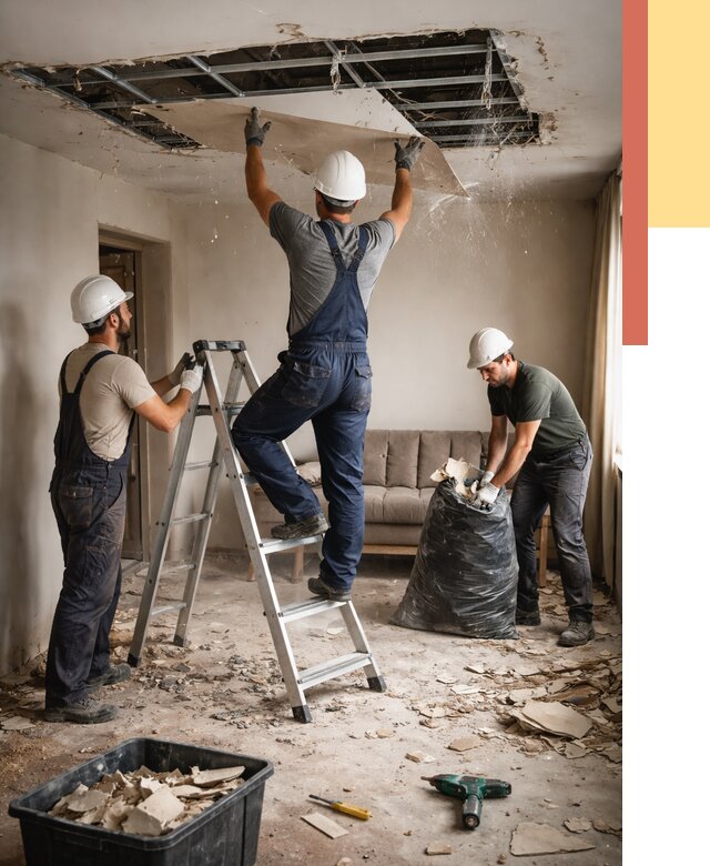 Демонтаж гипсокартонного потолка в Белореченске от 426 руб. за м2 — ОТДЕЛОЧНИК-Блч