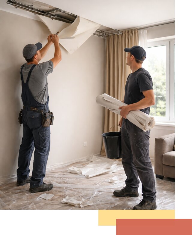 Демонтаж натяжного потолка в Белореченске быстро и аккуратно