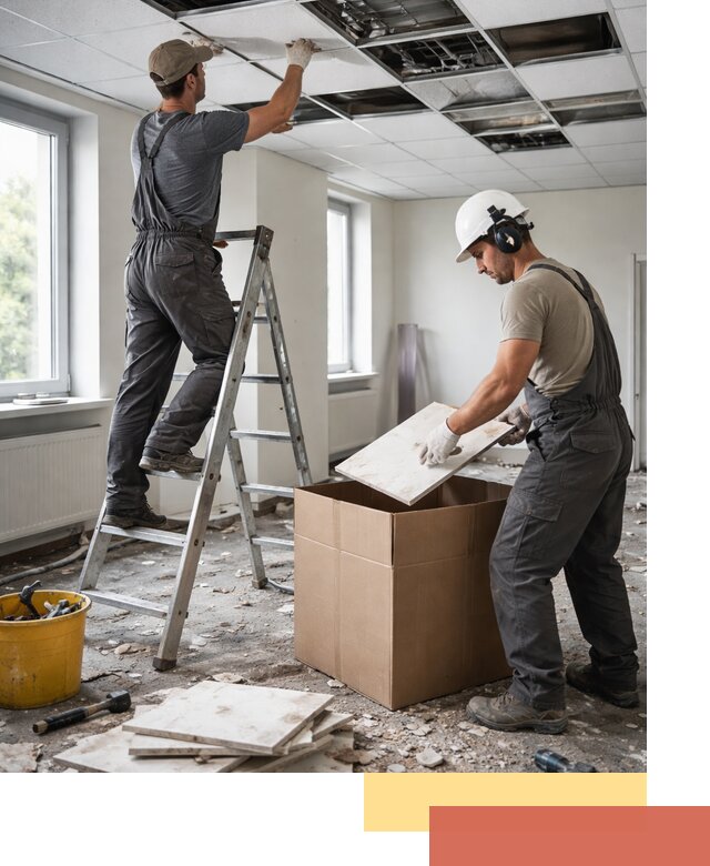 Демонтаж потолочной плитки в Белореченске быстро и аккуратно