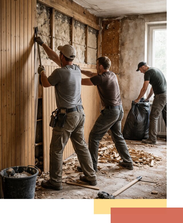 Демонтаж вагонки и вывоз материалов в Белореченске