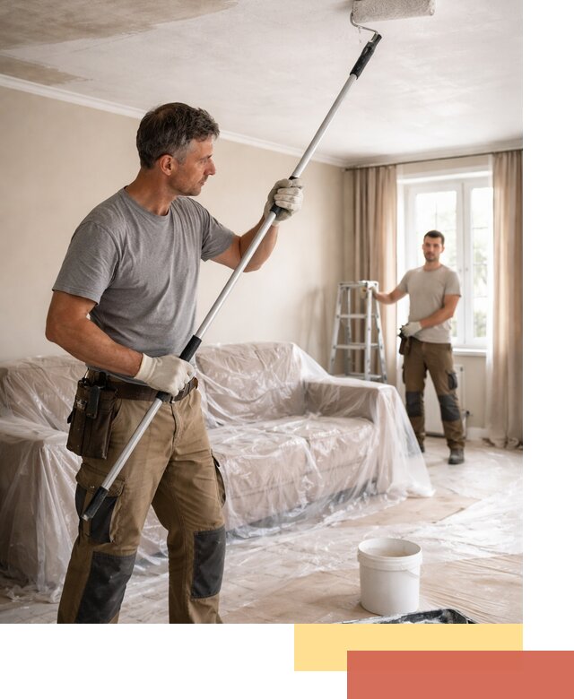 Грунтовка потолка в Белореченске — подготовка под покраску и отделку