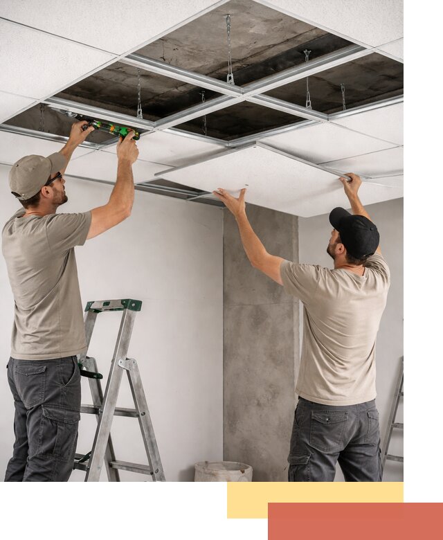 Монтаж потолка Армстронг под ключ в Белореченске