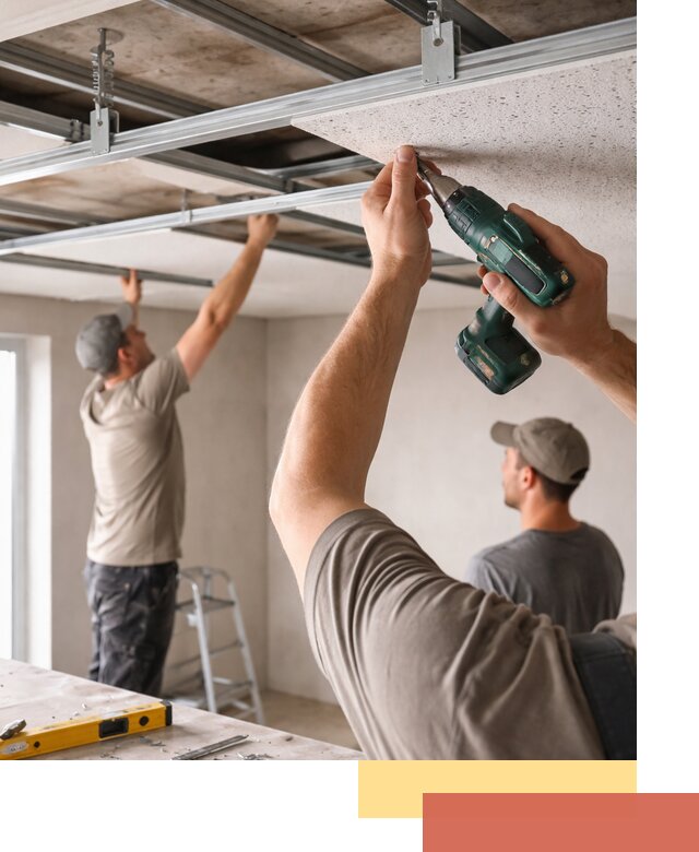 Монтаж акустического потолка в Белореченске под ключ