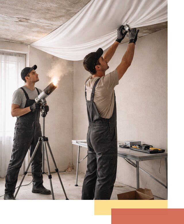 Установка натяжного потолка под ключ в Белореченске