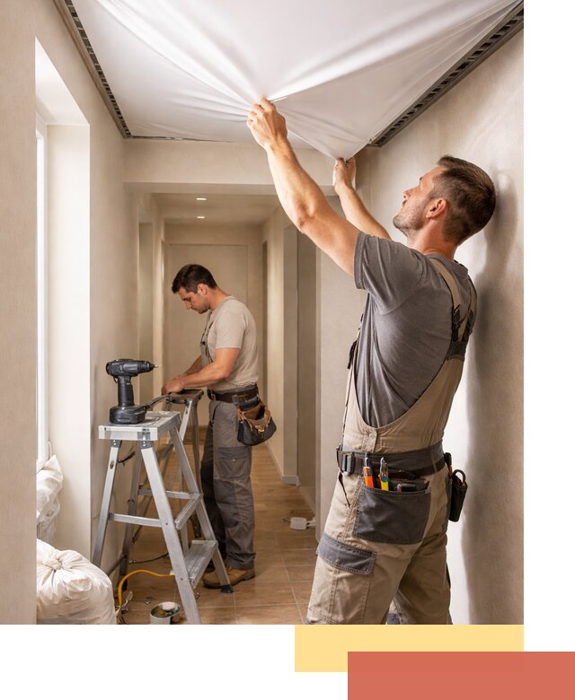 Монтаж натяжного потолка в прихожей в Белореченске