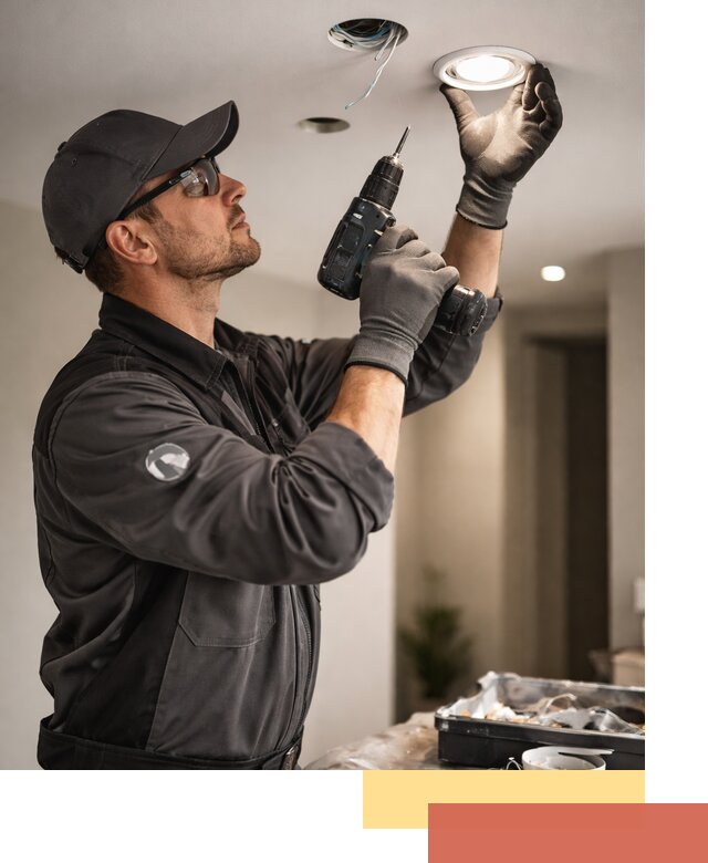 Установка точечных светильников в натяжной потолок в Белореченске