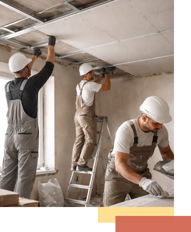 Одноуровневый потолок из гипсокартона в Белореченске — монтаж и отделка