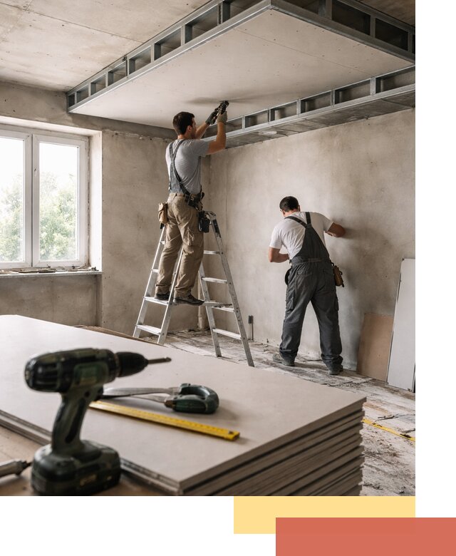 Двухуровневый потолок из гипсокартона в Белореченске