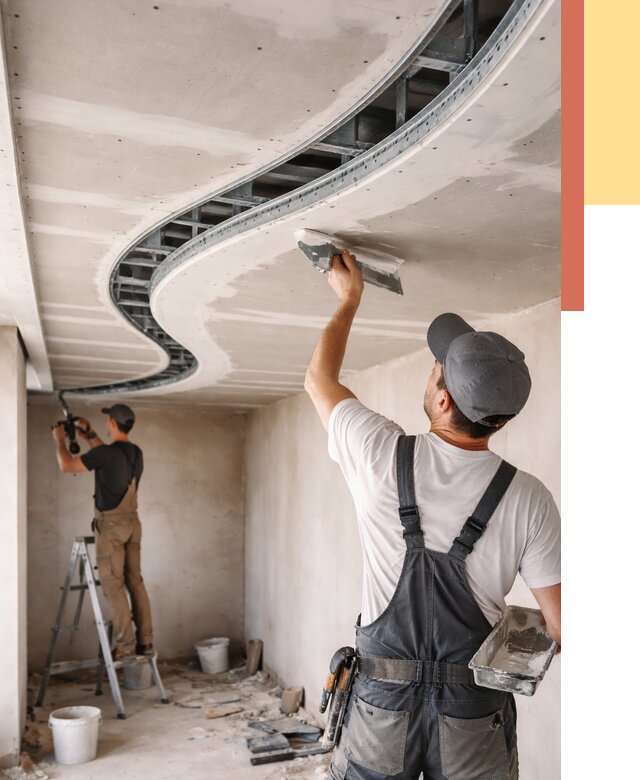 Криволинейный потолок из гипсокартона в Белореченске от 2130 руб./м2 | ОТДЕЛОЧНИК-Блч