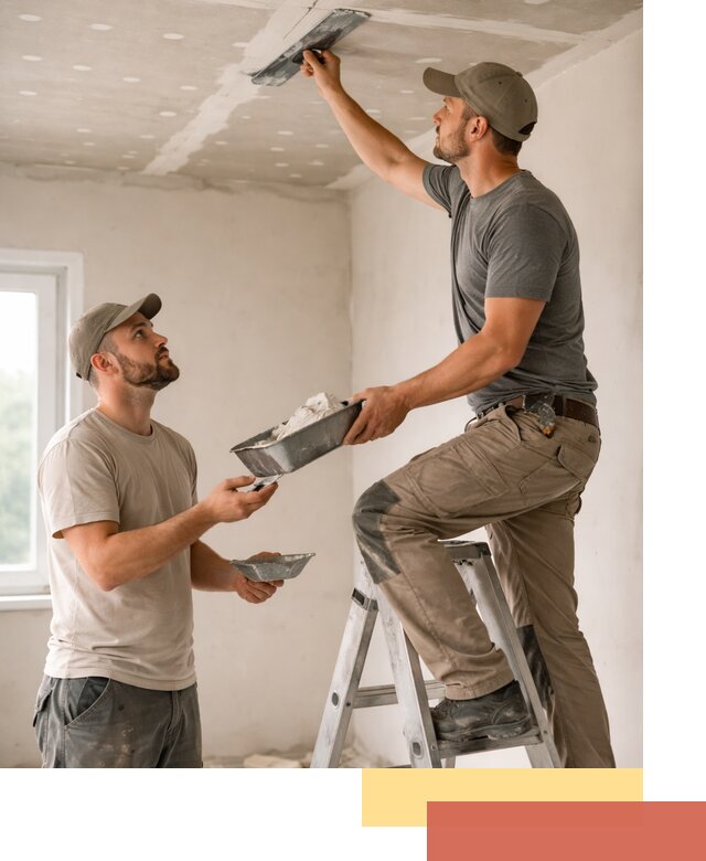 Шпаклевка потолка из гипсокартона в Белореченске качественно и быстро