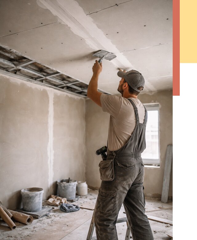 Ремонт потолка из гипсокартона в Белореченске от 659 руб./м² — быстро и недорого | ОТДЕЛОЧНИК-Блч