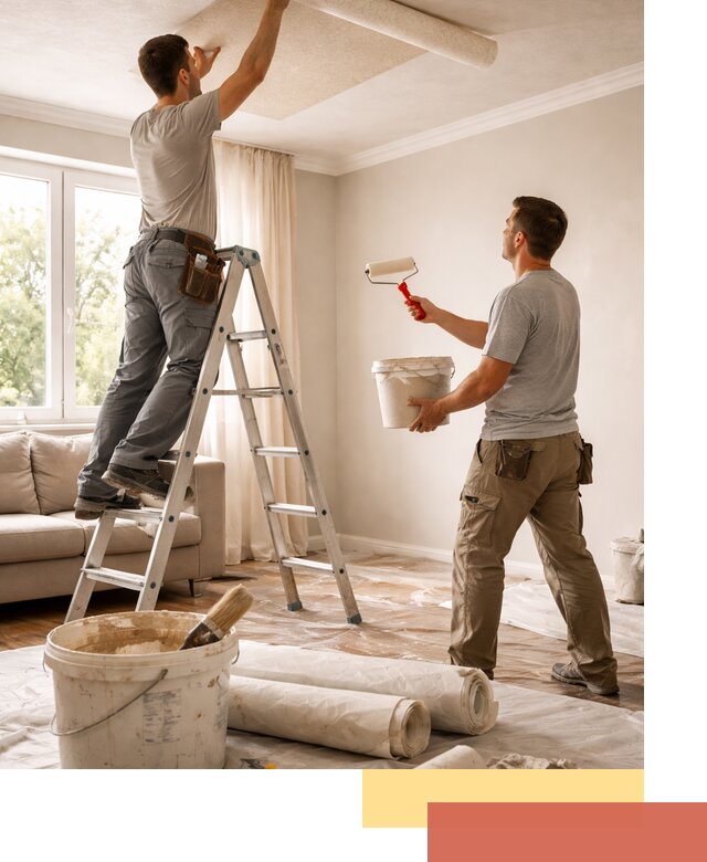 Поклейка обоев на потолок в Белореченске — качественно и быстро