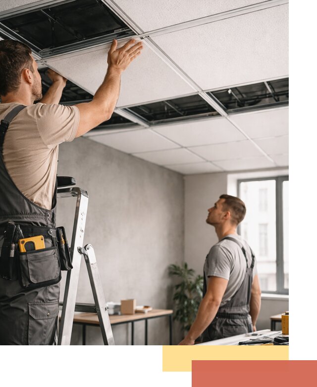 Монтаж потолочной плитки в Белореченске качественно и в срок