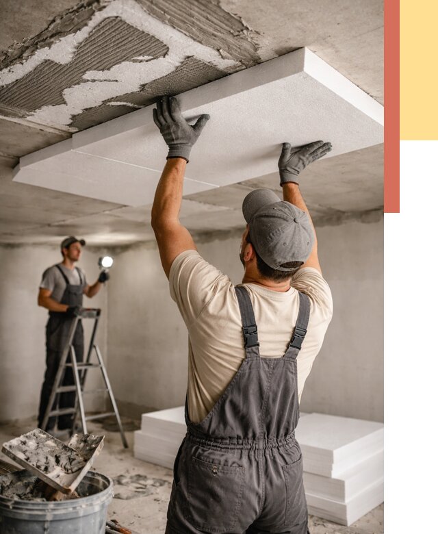 Утепление потолка пенопластом в Белореченске от 4565 руб/м2 — недорого и быстро | ОТДЕЛОЧНИК-Блч