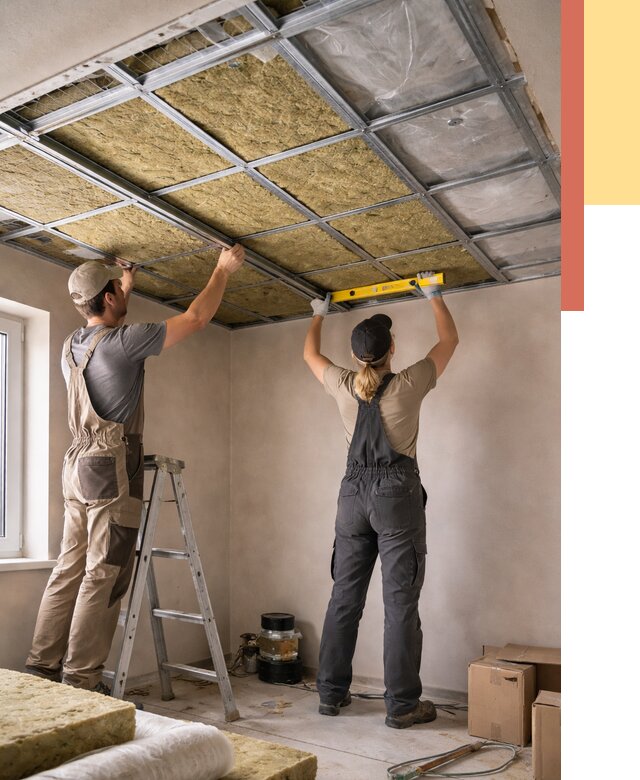 Шумоизоляция потолка в Белореченске от 1268 руб. под ключ — услуги ОТДЕЛОЧНИК-Блч