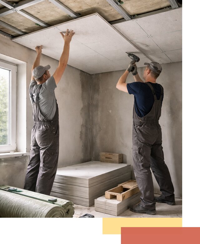 Шумоизоляция потолка панелями ЗИПС в Белореченске